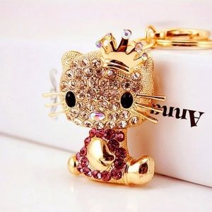 Hello kitty keychain made of SWAROVSKI CRYSTALS.NWT